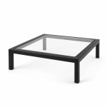 Buffetverhoger buffetpresentatie zwart met glas 32x32x10cm
