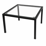 Buffetverhoger buffetpresentatie zwart met glas 32x32x20cm